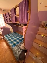 Camera per bimbi, con letto a castello.