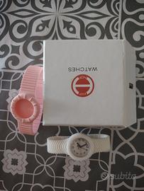 orologio HIP HOP WATCHES + cover rosa 