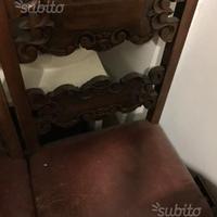 2 sedie legno stile Neorinascimentale