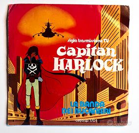 Capitan Harlock 45 giri Vinile Blu Raro Perfetto