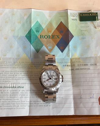 ROLEX EXPLORER II 16570 POLAR GARANZIA
