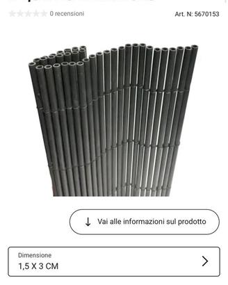 Canniccio arelle recinzione frangivista PVC
