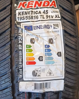 195/55/16 91V XL 4 pneumatici  nuovi 4 stagioni 