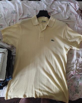 Polo Lacoste gialla uomo tg 4 