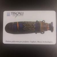 Scheda telefonica Fialetta policroma per profumo.