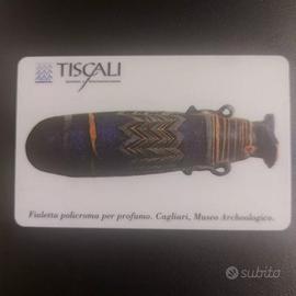 Scheda telefonica Fialetta policroma per profumo.