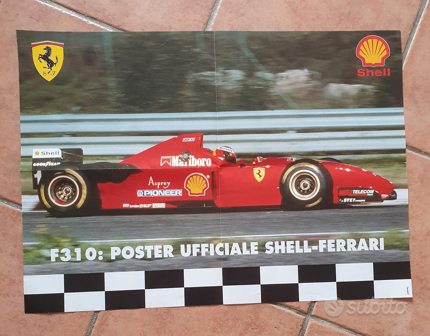 Poster Ferrari Michael Schumacher Shell F1 F 310 - Collezionismo In ...