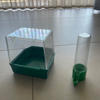 Accessori per la cura degli uccellini, vasca + bev