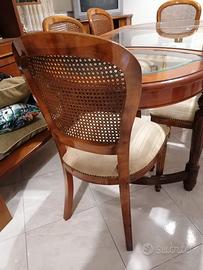 tavolo e sedie in legno pregiato come nuovo