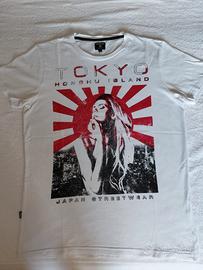 T-shirt girocollo con stampa 