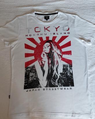 T-shirt girocollo con stampa 