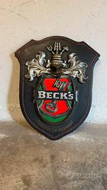 Placca/scudo decorativo da parete marchiato Beck’s