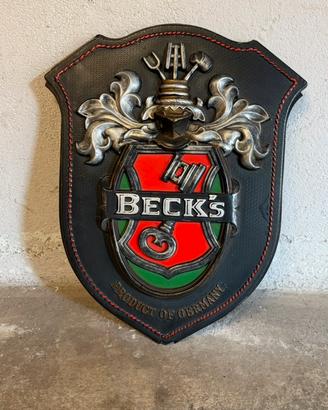 Placca/scudo decorativo da parete marchiato Beck’s