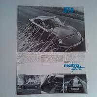Depliant autovetture Matra Sport Jet 6 e M 530