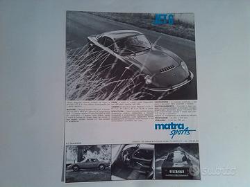 Depliant autovetture Matra Sport Jet 6 e M 530