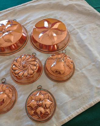 forme da budino in rame da collezione 