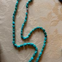 Collana antica di  vero turchese persiano, con 72e
