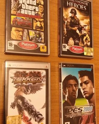 Per PSP: GTA, Medal of Honor, PES2008, Tekken dr