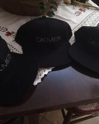 Lotto 3 cappellini DKMEN neri unisex - Nuovi