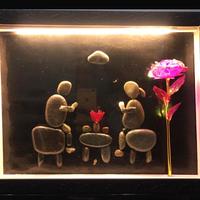 Decorazione artistica con pietre naturali