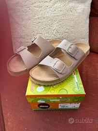 Ciabatta glitterata rosa.Graceland fibbia plantare