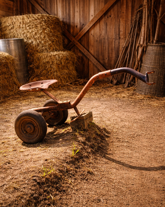 carrello agricolo con sedile per coltivatore
