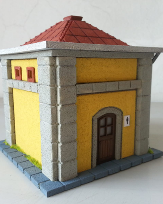 Bagno pubblico di stazione stile italiano 1:87