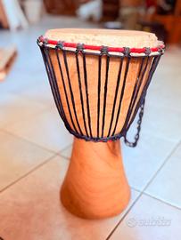 Tamburo Djembe originale in legno fatto a mano