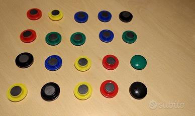 Magneti per lavagne, 20 pezzi con diametro 30 mm