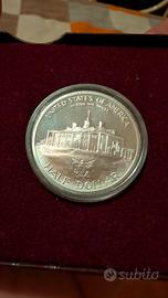 Moneta mezzo dollaro 1982, argento - G. Washington