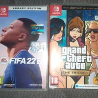 GtA trilogy Fifa 22 Nintendo switch