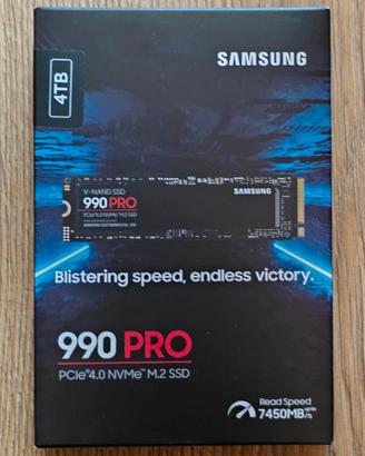 PC PS5 DISCO SSD M.2 SAMSUNG 990 PRO 4TB NUOVO NEW