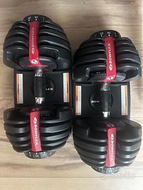 Bowflex-coppia di manubri regilabili 2*24 kg+basi