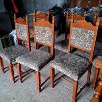 Sedie da sala e tavolo rotondo allungabile