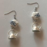 Orecchini Teiera e ceramica stile blue willow
