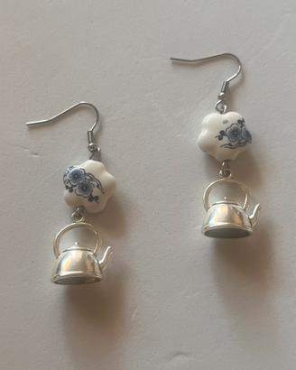 Orecchini Teiera e ceramica stile blue willow