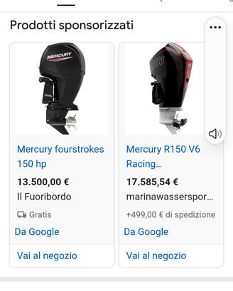 fuoribordo mercury 150 xl imballato da imm.