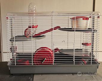 Gabbia per criceto rossa
