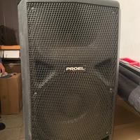 2 Casse acustiche Proel e uno schermo proiettore