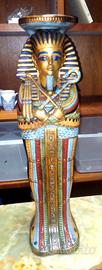 statua in gesso Colonna Faraone Tutankhamon cm 90