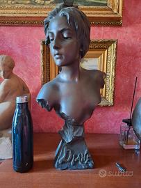 Villanis scultura in bronzo primi del 900 58cm 