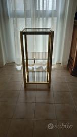 Mobiletto ottone e vetro 