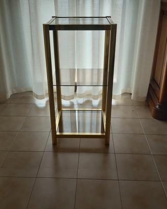 Mobiletto ottone e vetro 