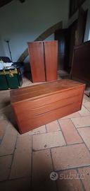 Armadio svedese con cassettiera anni '60