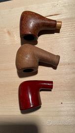 Set di 3 pipe da fumo in legno