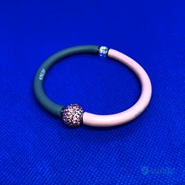 Bracciale bicolor gioiello rosa