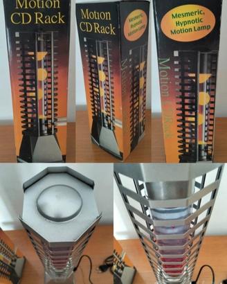 Lampada Lavalamp motion CD rack anni 2000