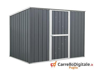 Casetta box giardino Acciaio 260x185 grigio scuro