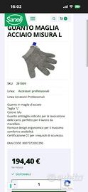 Guanti in maglia d’acciaio ambrogio sanelli