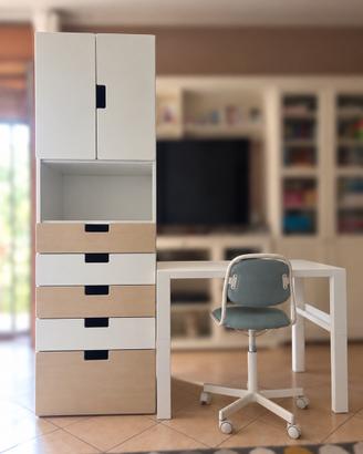 Mobiletto e scrivania Ikea per bambini